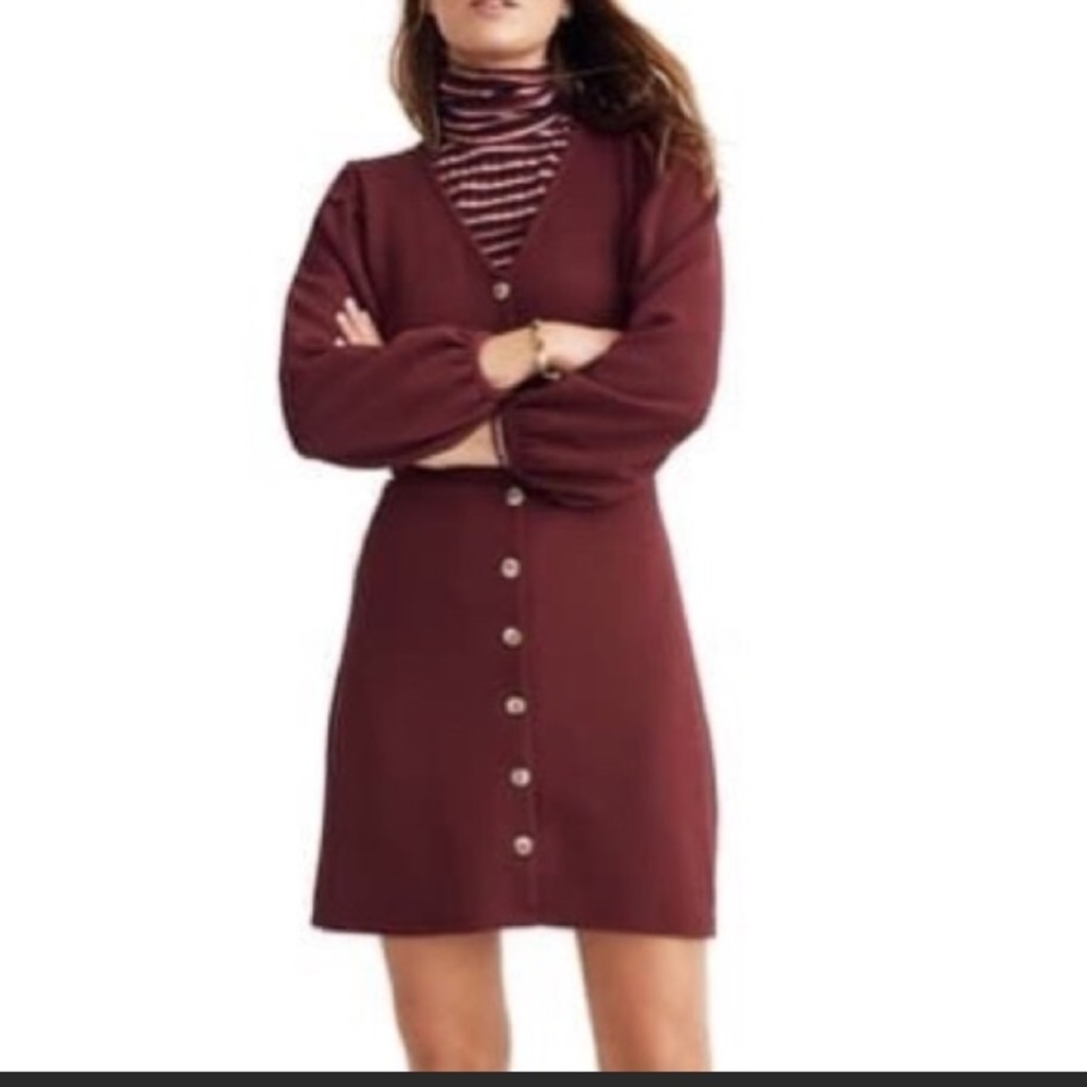 Madewell Texture and Thread Balloon Sleeve Dress